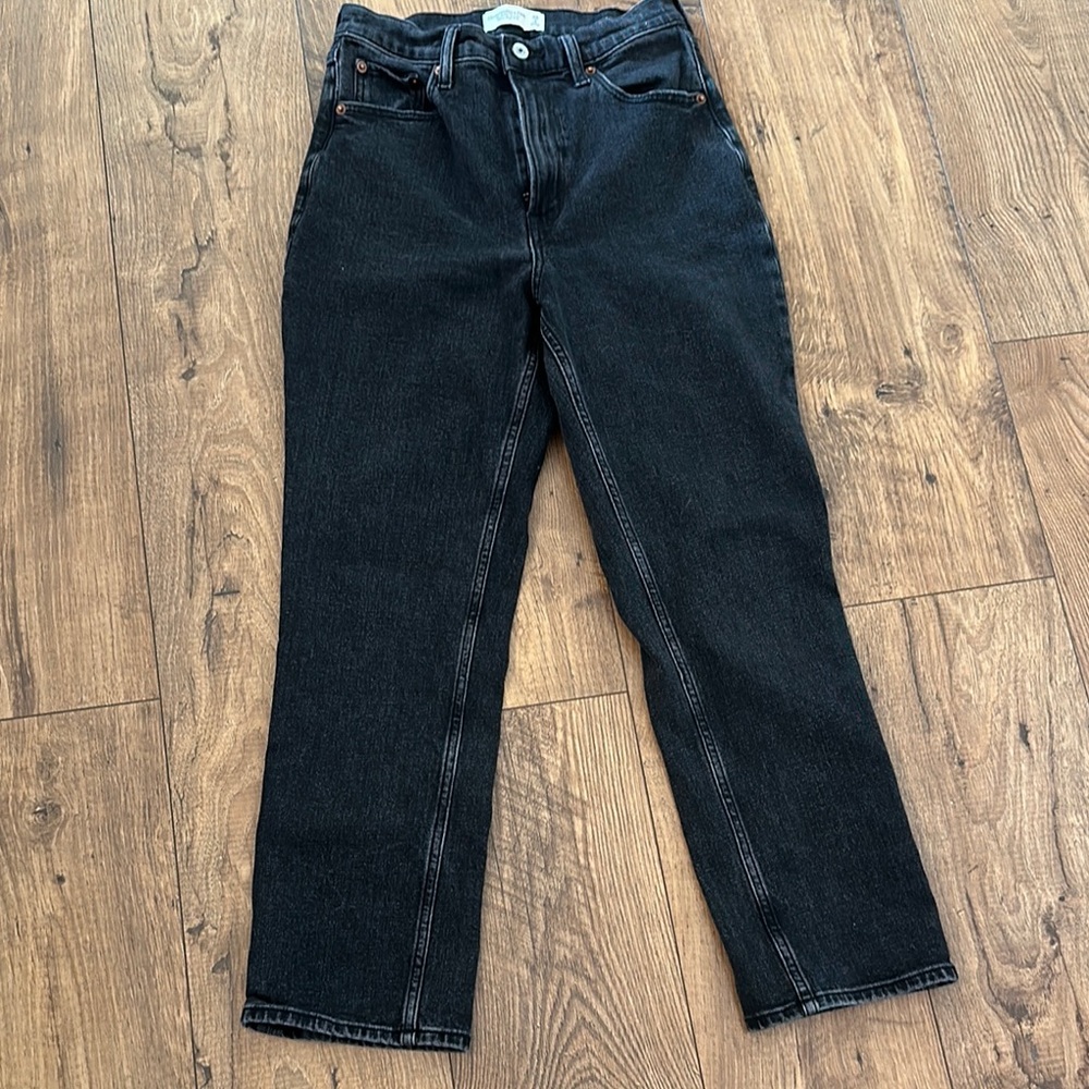 Abercrombie & Fitch Black Ankle Cropped Jeans